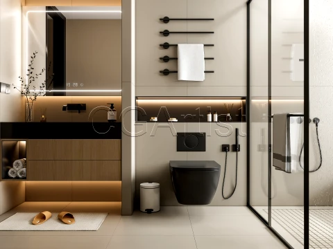 Modern bathroom 75 3D Model