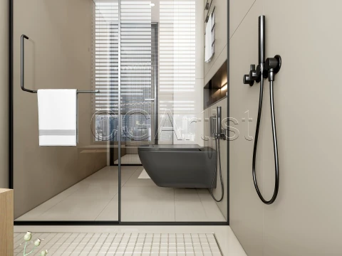 Modern bathroom 75 3D Model