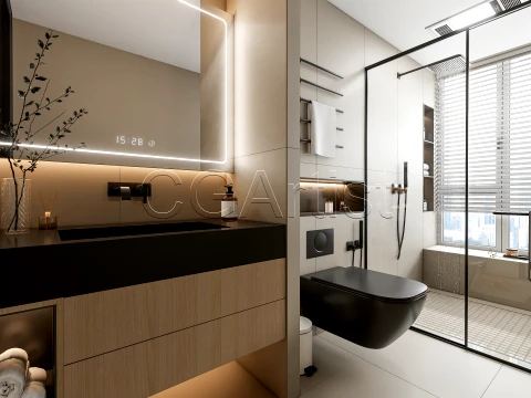 Modern bathroom 75 3D Model