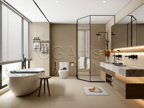Modern bathroom 79 3D Model