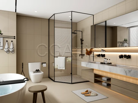 Modern bathroom 79 3D Model
