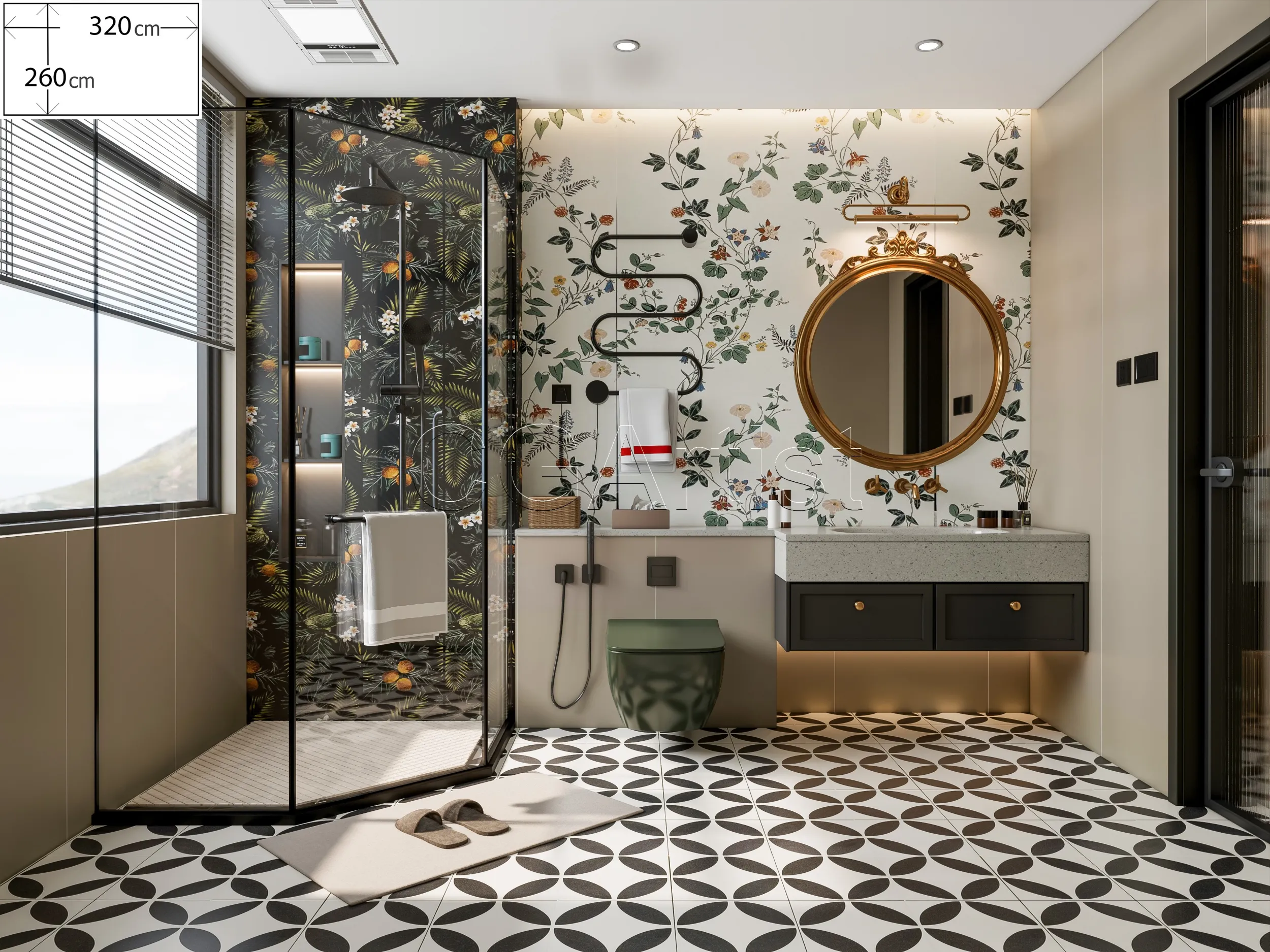 Modern bathroom 80 3D Model .c4d .max .obj .3ds .fbx .stl .blend 