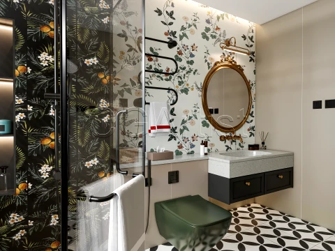 Modern bathroom 80 3D Model