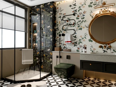 Modern bathroom 80 3D Model