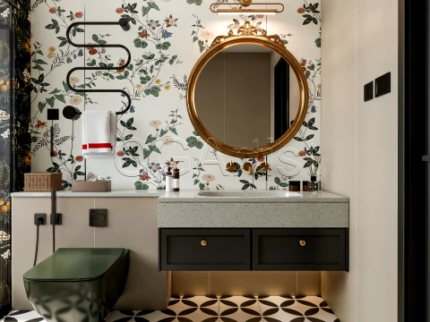 Modern bathroom 80 3D Model