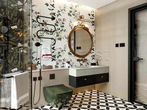 Modern bathroom 80 3D Model