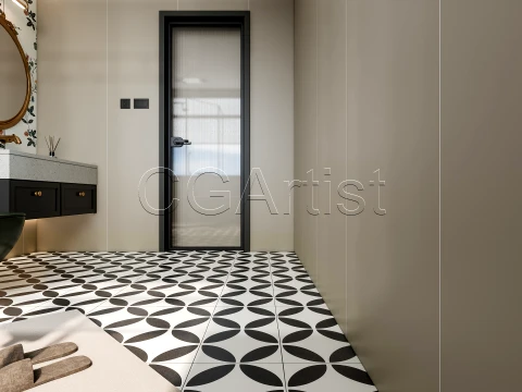 Modern bathroom 80 3D Model