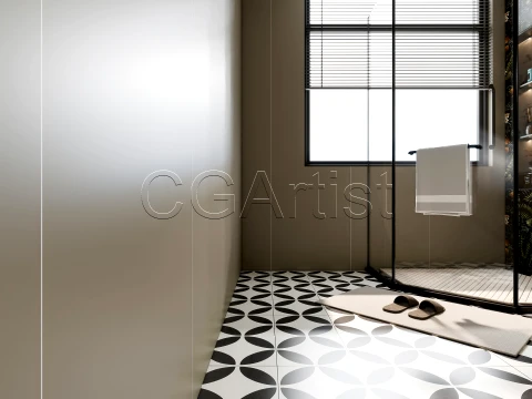 Modern bathroom 80 3D Model