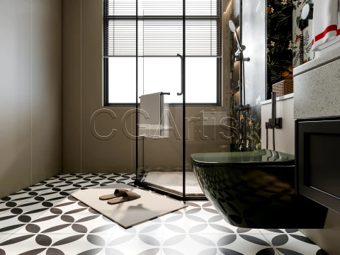 Modern bathroom 80 3D Model