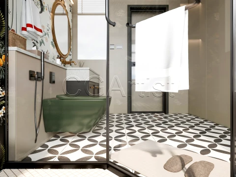 Modern bathroom 80 3D Model