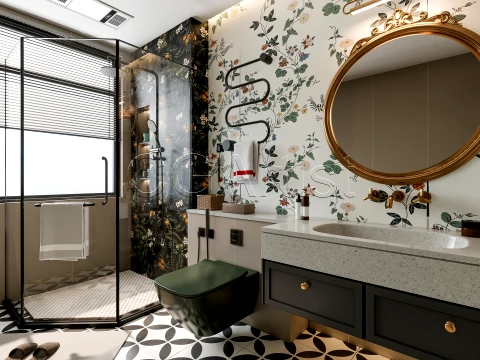 Modern bathroom 80 3D Model