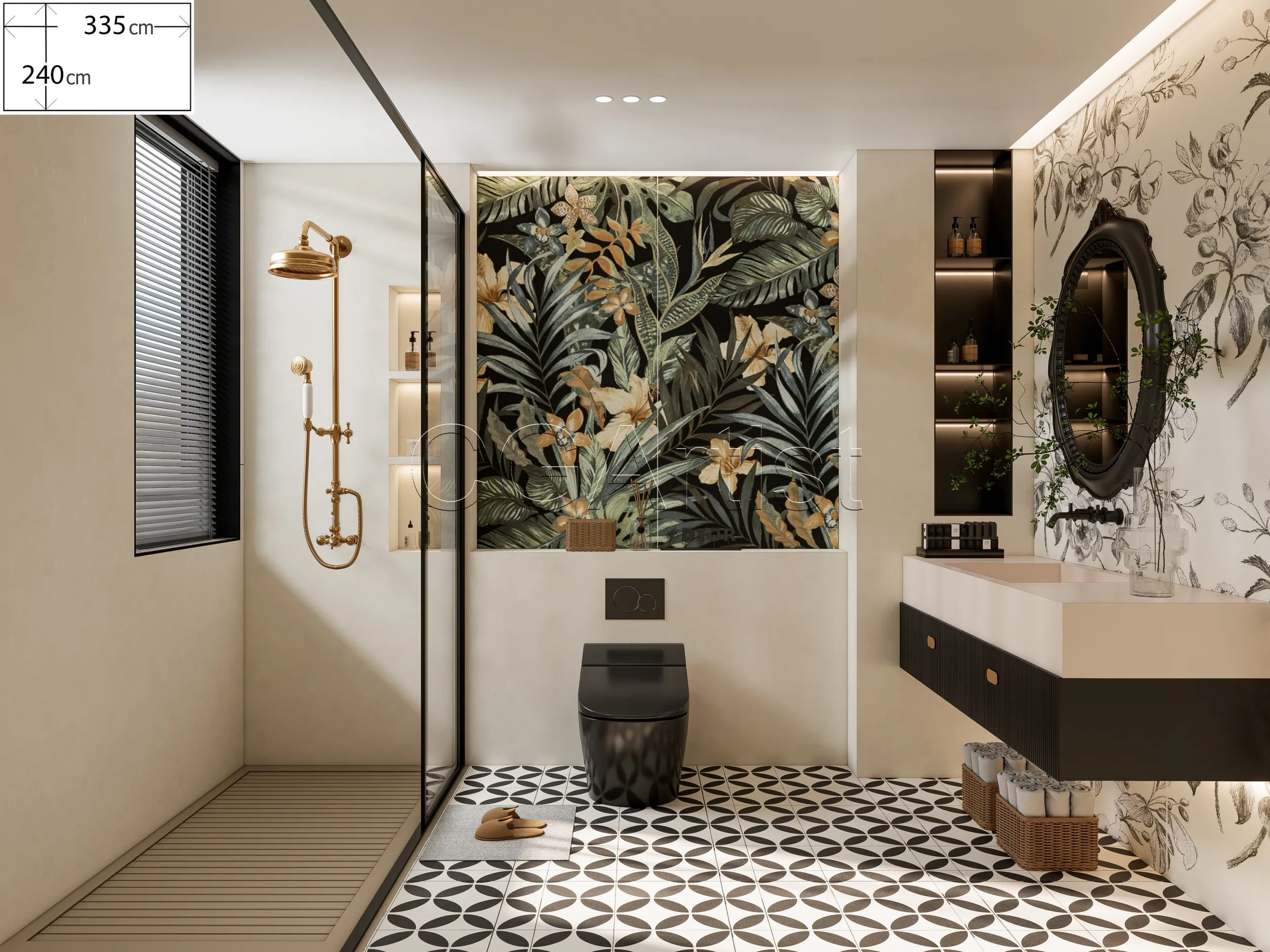 Modern bathroom 81 3D Model .c4d .max .obj .3ds .fbx .stl .blend 