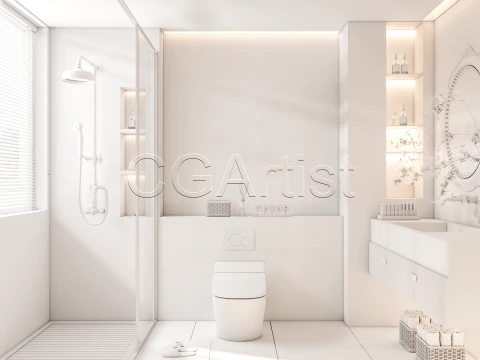 Modern bathroom 81 3D Model
