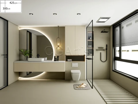 Modern bathroom 85 3D Model