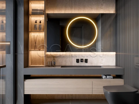 Modern bathroom 94 3D Model