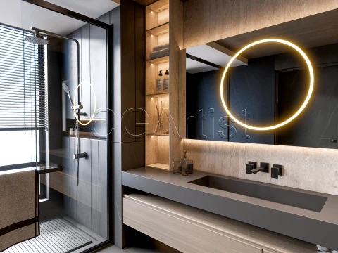 Modern bathroom 94 3D Model