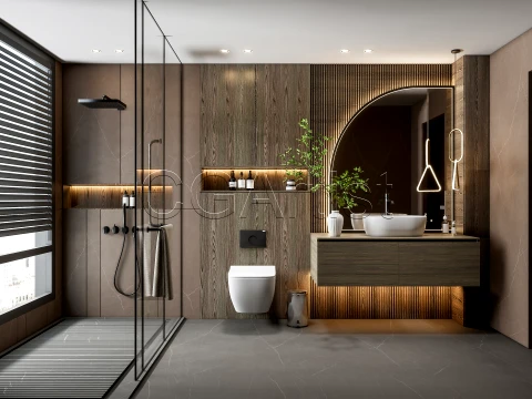 Modern bathroom 97 3D Model