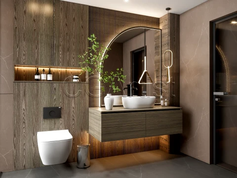 Modern bathroom 97 3D Model