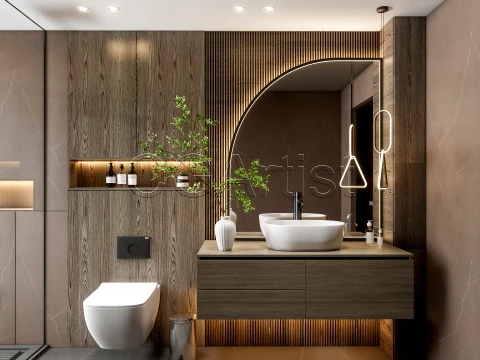 Modern bathroom 97 3D Model