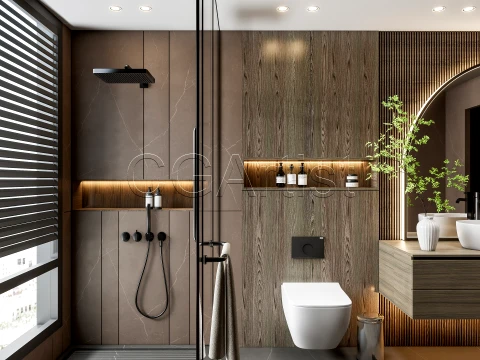 Modern bathroom 97 3D Model