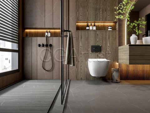 Modern bathroom 97 3D Model