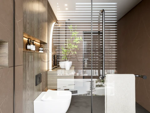 Modern bathroom 97 3D Model