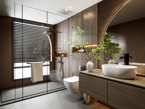 Modern bathroom 97 3D Model