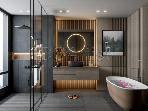 Modern bathroom 99 3D Model