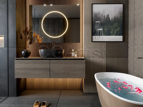 Modern bathroom 99 3D Model