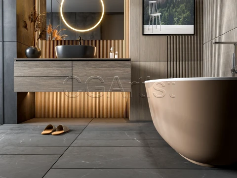 Modern bathroom 99 3D Model