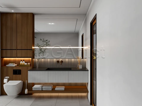Modern bathroom 101 3D Model