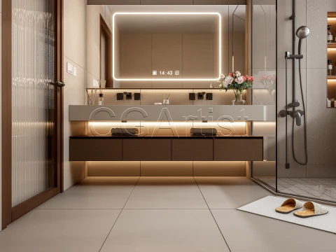 Modern bathroom 103 3D Model