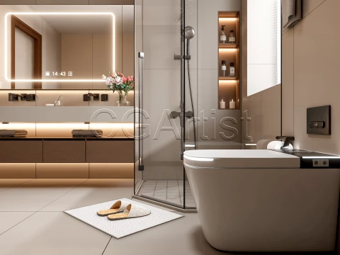 Modern bathroom 103 3D Model