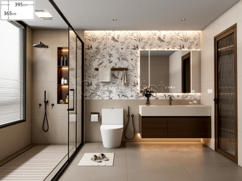 Modern bathroom 104 3D Model