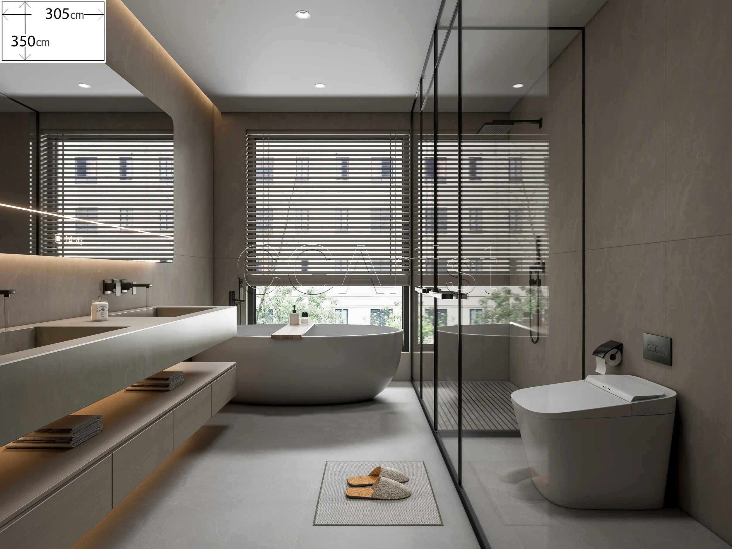 Modern bathroom 106 3D Model .c4d .max .obj .3ds .fbx .stl .blend 