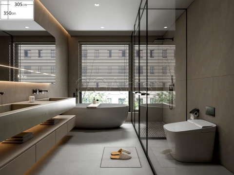 Modern bathroom 106 3D Model