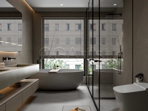 Modern bathroom 106 3D Model