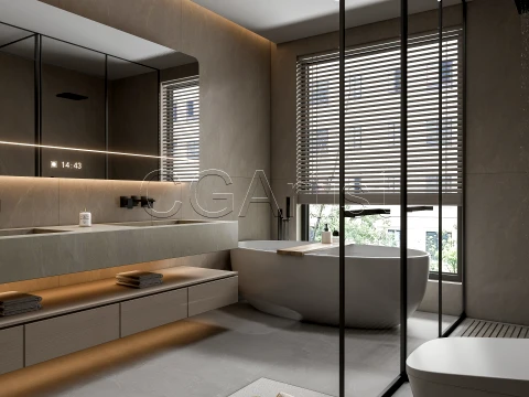 Modern bathroom 106 3D Model