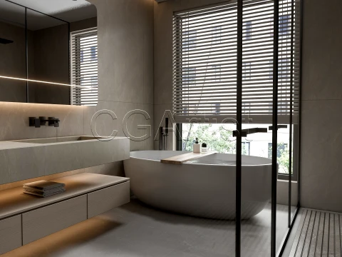 Modern bathroom 106 3D Model