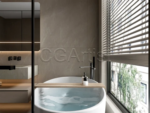 Modern bathroom 106 3D Model
