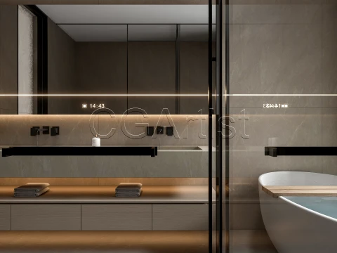 Modern bathroom 106 3D Model
