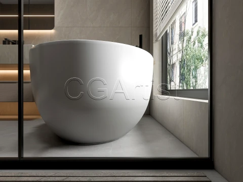 Modern bathroom 106 3D Model