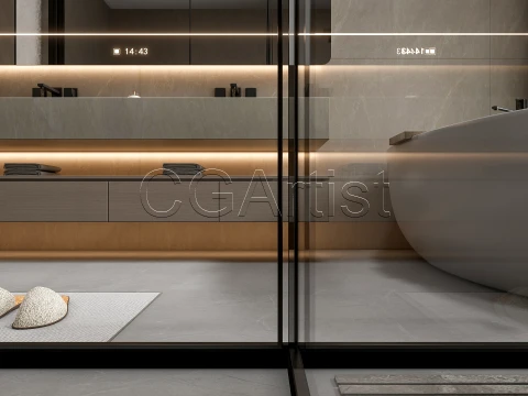 Modern bathroom 106 3D Model