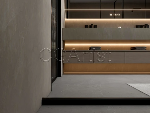 Modern bathroom 106 3D Model