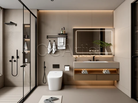 Modern bathroom 107 3D Model