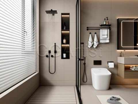 Modern bathroom 107 3D Model