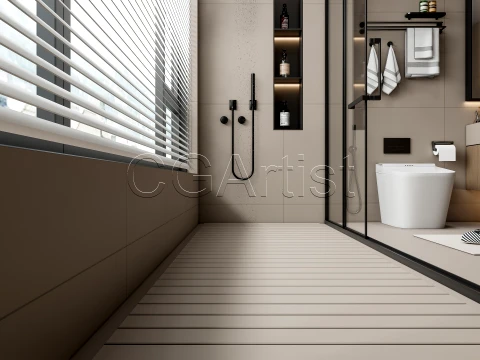 Modern bathroom 107 3D Model