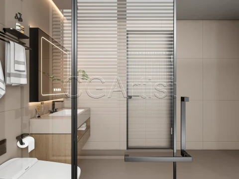 Modern bathroom 107 3D Model