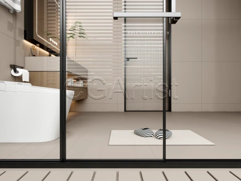 Modern bathroom 107 3D Model