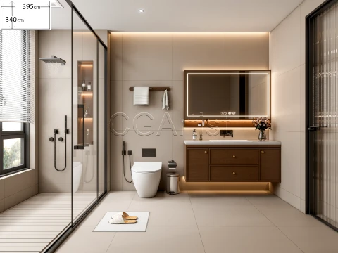 Modern bathroom 109 3D Model